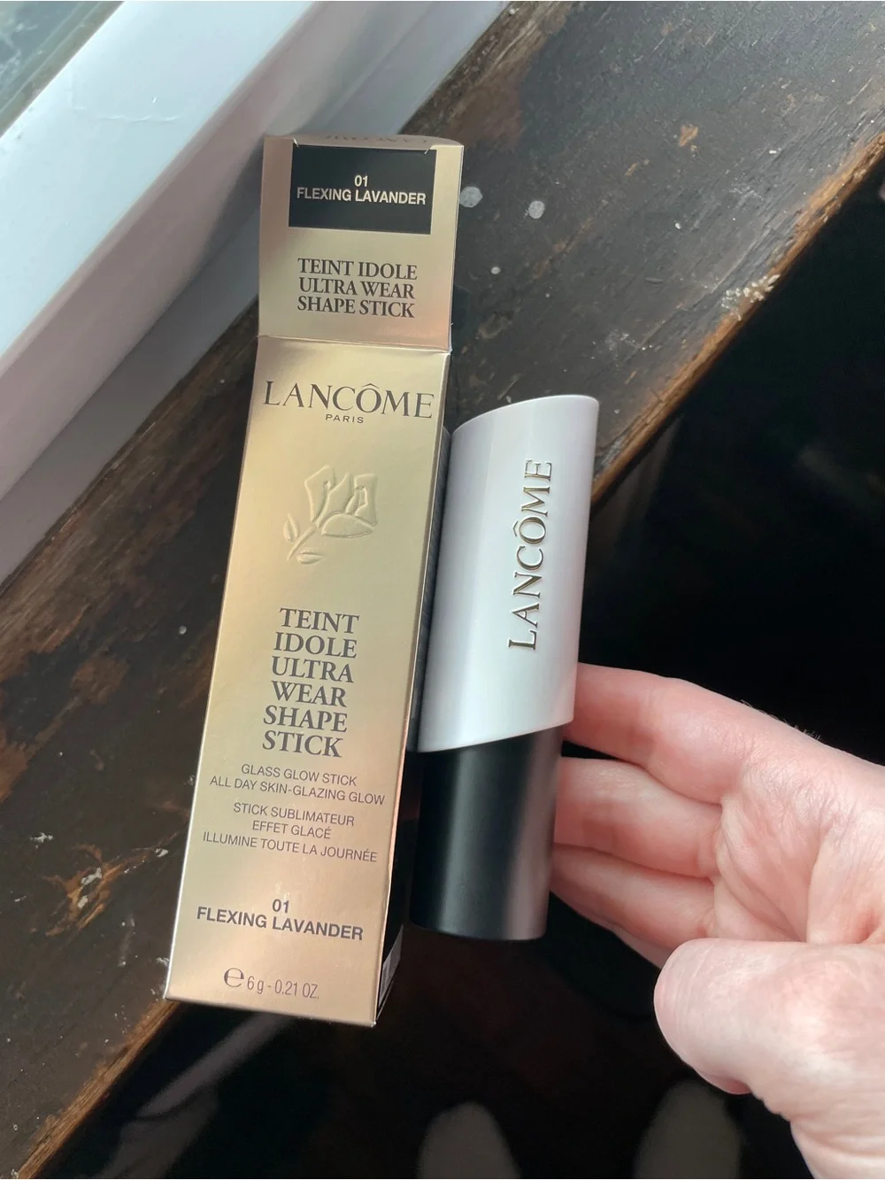 Lancôme highlighter stick flexing lavender